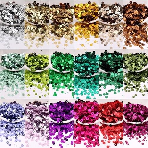 2000Pcs/Lot 4mm Round Sequin PVC Loose Sequins Crafts Paillettes Wedding Sewing Handcraft Decoration DIY Lentejuelas Accessories