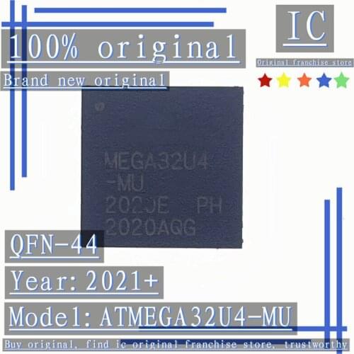 2021+ 100% Brand new original 1PCS-10PCS ATMEGA32U4-MU MEGA32U4-MU QFN-44 8-bit microcontroller chip