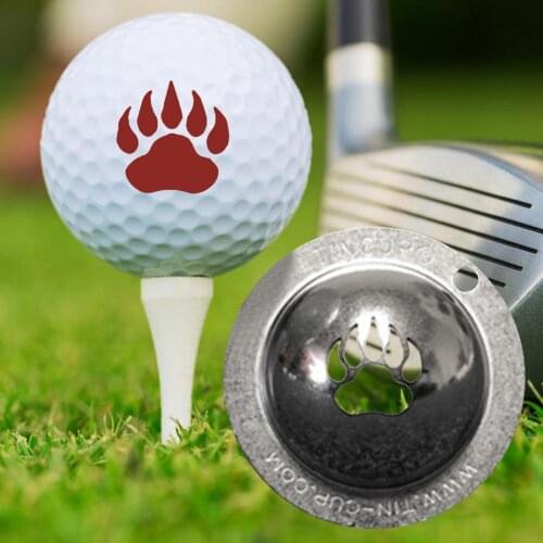 3 Style Golf Ball Marker Marker DIY Tool Iron Golf Ball Liner Drawing Alignment Stencils American Flag Clover Bear Claw Markers