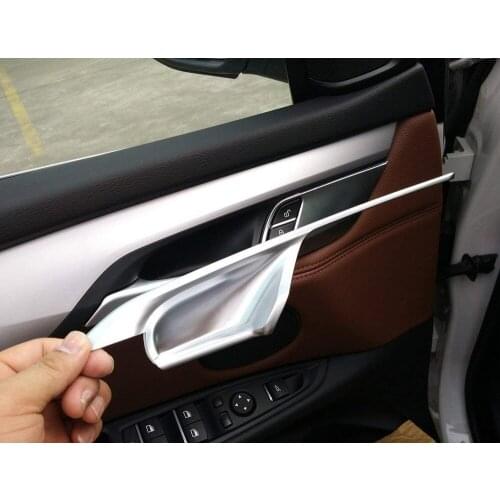 For BMW X5 F15 2014-2018 X6 F16 2015-2018 ABS Chrome Interior Door Bowl Cover Trim Accessories 4pcs
