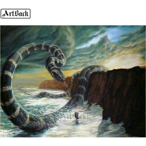 5d diy diamond painting python full square animal big snake sticker 3d diamond mosaic handmade crafts diamond embroidery set