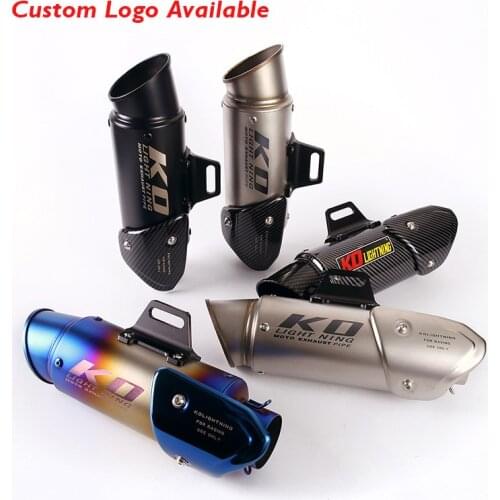 60.5mm 51mm Inlet Motorcycle Exhaust Muffler Escape Silencer Exhaust Pipe for Universal Z1000 ZX10R Ninja 300 CBR1000RR YZF-R1