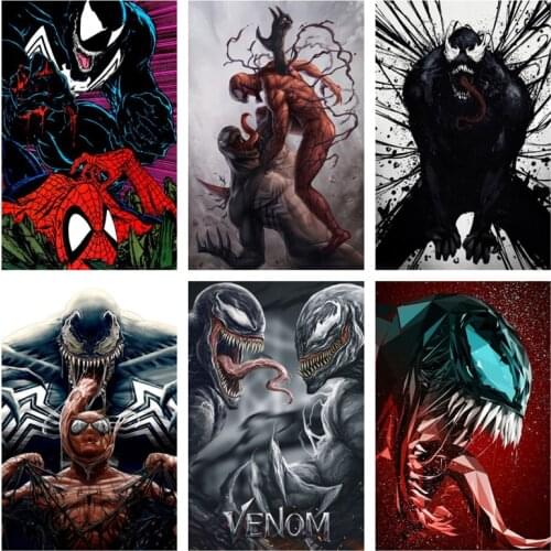 5D DIY Diamond Painting Marvel Venom Massacre Movie Disney Diamond Embroidery Full Drill Picture Of Rhinestone Diamond Mosaic