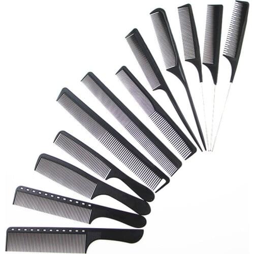 12 Style Anti-static Hairdressing Combs Detangle Straight Hair Brushes Barber Hair Cutting Comb Pro Salon Hair Care Styling Tool
