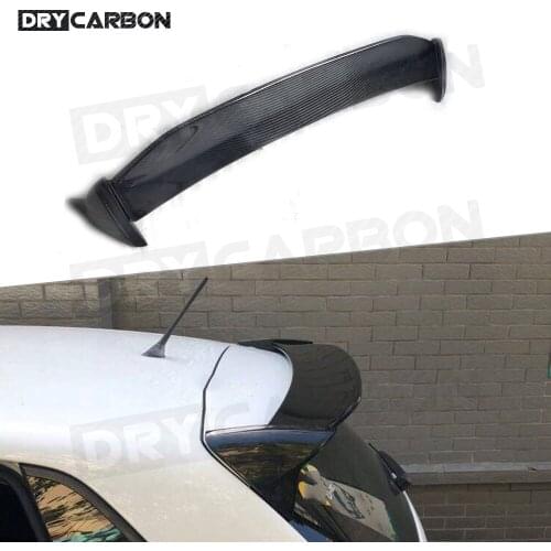 Carbon Fiber Car Rear Roof Spoiler Wings For Volkswagen VW Polo Spoiler 2011-2018 ABS Black Car Trunk External Trim Decoration