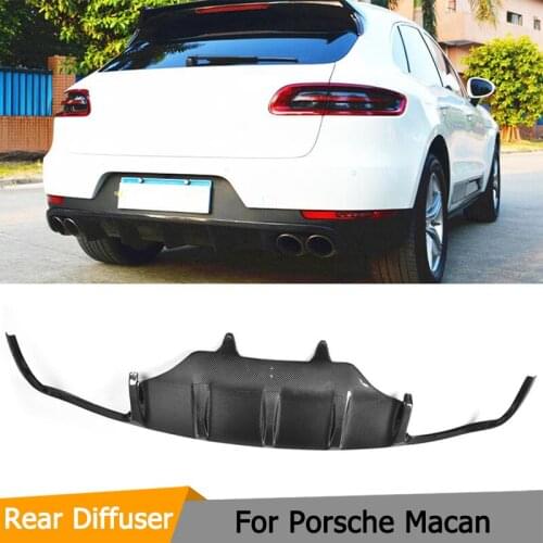 Car Styling Carbon Fiber Auto Car Rear Bumper Diffuser rear Lip for Porsche Macan 2014