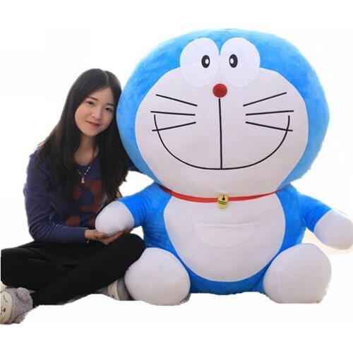 Fancytrader 47'' Giant Plush Doraemon Toy Big Soft Stuffed Anime Doraemon Doll Pillow 2 Sizes Great Valentine Gift 120cm FT71004
