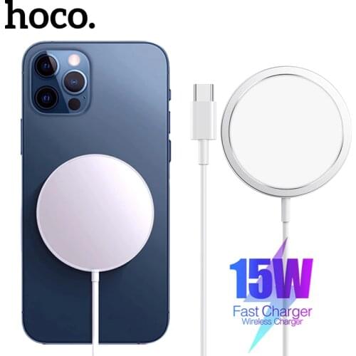 Hoco 15W Magnetic Wireless Charger For iPhone 12 Pro Max 12 Mini Fast Charging Adapter Type C PD Plug For iPhone 12 Quick Charge