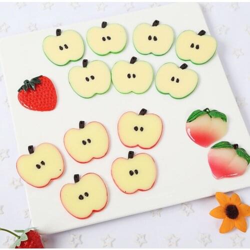 Artificial Mini Simulation Fruit Slices Resin Fake Fruit Model Wall Sticker Home Party Kitchen Wedding Flowers Decoration