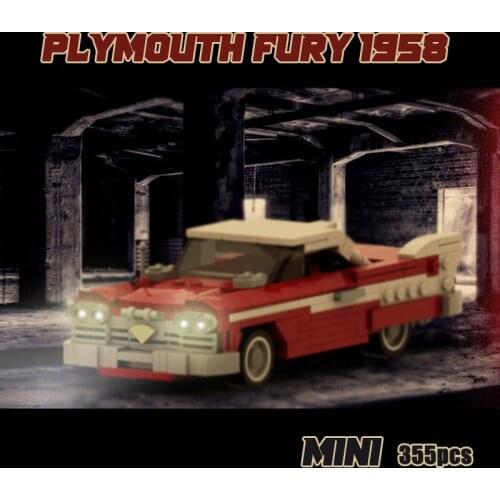 MOC Building Blocks Creators High-techal Racing Vehicle Mechanical Classical Car 1958 Plymouth Fury Model Bricks Toys For Boys