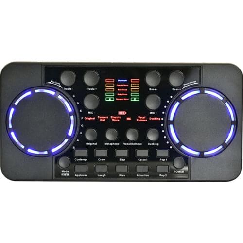 Mixer Live Broadcast Studio Singing Noise Reduction Portable External Bluetooth 4.0 Sound Card For Phone Computer Recording