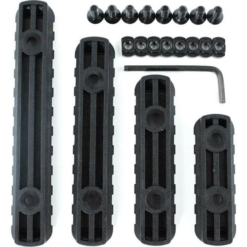 Nylon M-Lok Picatinny Rail Set Weaver Rail Section for Mlok Rail System Weaver Mounting Nylon Picatinny Side Rails Section