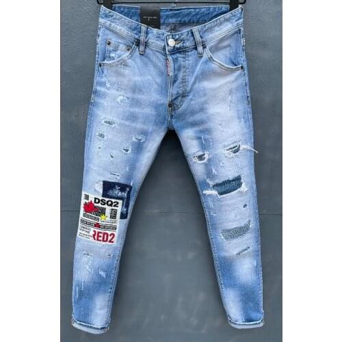 2021 New denim joggers women classic,Authentic DSQUARED2,Retro,Italian brand ,Women/Men Jeans,locomotive,Jogging jeans,DSQ027