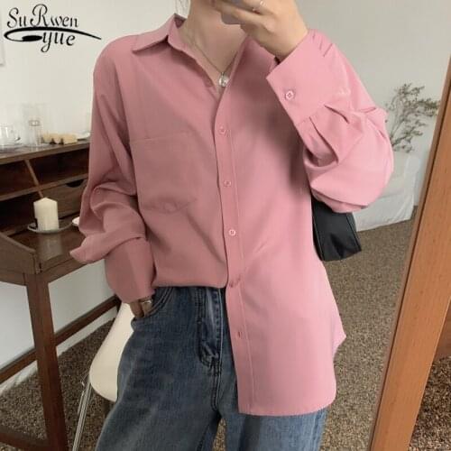 Autumn Fashion Silk Shirts Vintage Long Sleeve Solid Womens Blouse Office Lady Elegant Cardigan Plus Size Feminine Blusas 11427