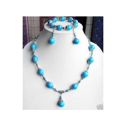 Tibet silver Turquoise Necklace,Bracelet EARRINGS