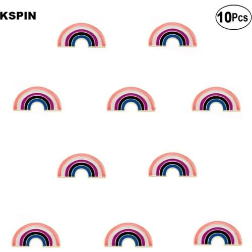 Gender Fluid Flag Brooches Lapel Pin Flag badge Brooch Pins Badges 10Pcs a Lot