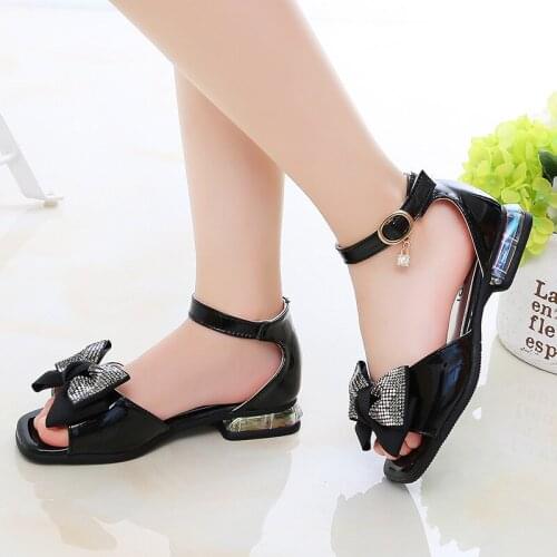 Bow Sandals Girls 2020 New Shoes For 5 Year Old Girls Children High Heel Shoes For Kids Summer Shoes 3 4 5 6 7 8 9 10 11 12 Year
