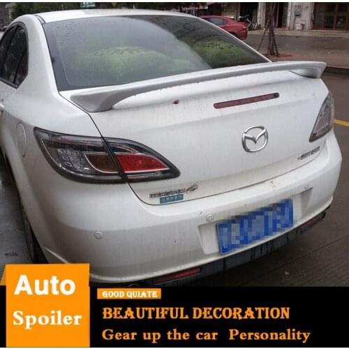 For Mazda 6 Spoiler 2009/2010/2011/13/2015 Sport Big spoiler ABS Material Car Rear Wing Primer white Color Trunk Rear Spoiler