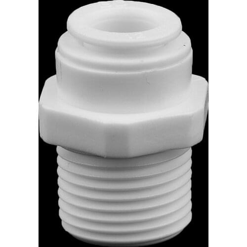 Tube Ball Valve Quick Connect Fitting 3/8-Inch Push in to 1/2-Inch Thread Connector Valve Start RO Water System