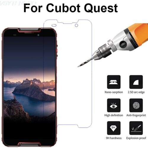Tempered Glass For CUBOT Quest 5.5" Mobile Phone Film 9H Scratch proof On Glass Cover For CUBOT Quest Glass Screen Protector