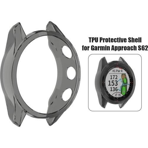 Anti Scratch Shell Protector Soft TPU Watch Case Cover for Garmin Approach S62 Smart Watch Case Cover Replacement
