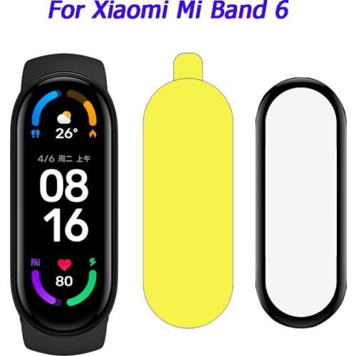 Screen Protector For Xiaomi Mi Band 6 Bracelet TPU Soft Film Full Cover Protective Film For Xiomi Miband 6 Bracelet Protection