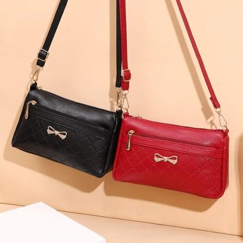 New diagonal pu lychee shoulder crossbody bag Multi-layer casual fashion Lady bag 1985 24X14X6cm