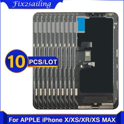 10 pcs New LCD Replacement For iphone X XS XR XS MAX TFT OLED Display Digitizer Assembly No Dead Pixel for iphone x LCD Screen