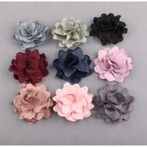 20PCs 5PCs handmade Jewelry Fabric Flowers Patch Sticker Fit for Girls Headband Hair Clips Garment Shoes Ornament Accessory DIY