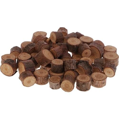 50 Pieces Wood Round Log Slice For Wedding Centerpiece Table Decoration 1-1.5cm