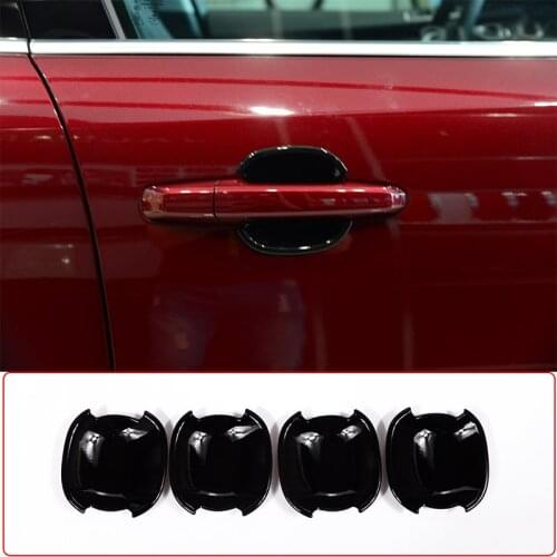 ABS Chrome/Black Side Door Handle Bowl Cover Trim For Jaguar F Pace f pace X761 2016 Set of 4pcs