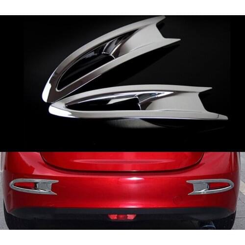 ABS Chrome For MAZDA 3 AXELA 2017 2018 accessories car styling Sedan Rear Fog Lamp Decoration cover Trim 2pcs