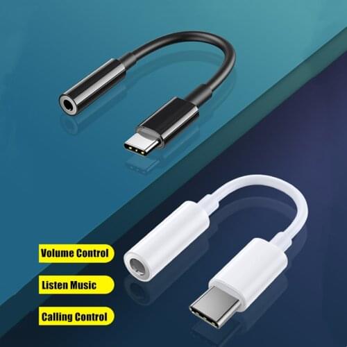 USB Type C to 3.5mm Jack Adapter USB-C Type-C to 3.5 mm Headphone Audio Aux Converter Cable For Xiaomi Mi 10 9 Oneplus 8 Pro