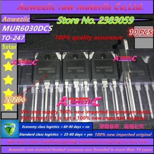 Aoweziic 2020+ 100% new imported original MUR6030 MUR6030D MUR6030DCT MUR6030DCS TO-247 fast recovery diode 60A 300V