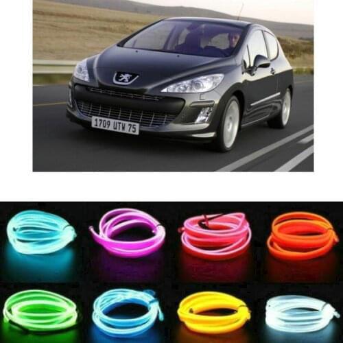 5m el Atmosphere Lamp Interior Mood Lighting For Peugeot 307 206 308 407 207 2008 3008 508 406 301 BOXER BIPPER 405 306 309