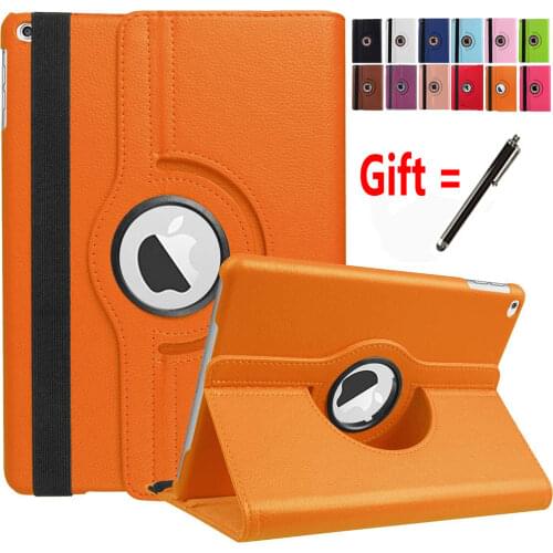 360 Degree Rotating Case for iPad Air 2 Air 1 A1566 A1567 A1474 A1475 A1476 PU Leather Flip Cover for iPad 9.7 2018 2018 Shell