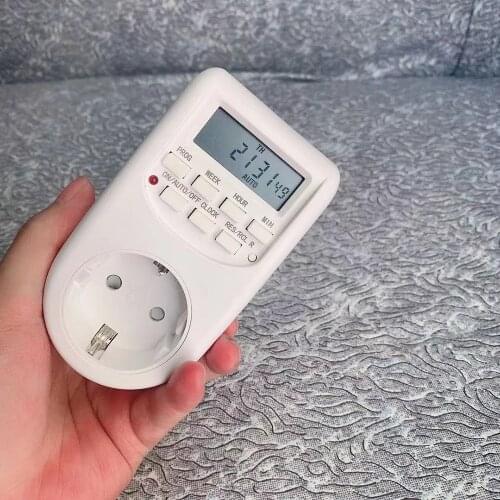 EU US Adjustable Digital Timer Switch Energy Saving Smart Power Socket Programmable Setting of Clock/ On/ Off Time