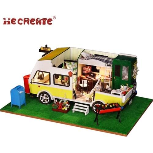 2018 New Arrival Home Decoration Crafts Wooden Doll Houses Miniature DIY dollhouse Furniture Kit Toys for Children Gift