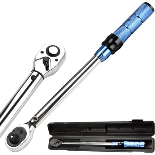 1/4'' 3/8'' 1/2'' Square Drive Torque Wrench 5-100 Ft-Ib Two-Way Precise Ratchet Wrench Repair Spanner Key Wrench Hand Tool Span