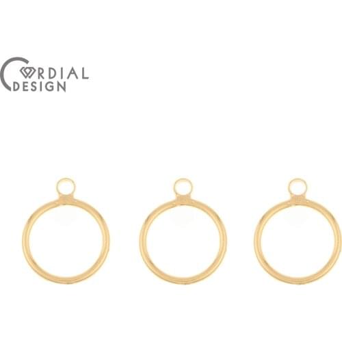 Cordial Design 100Pcs 13*15MM Jewelry Accessories/Hand Made/Genuine Gold Plating/Connector/DIY/Jewelry Findings & Components