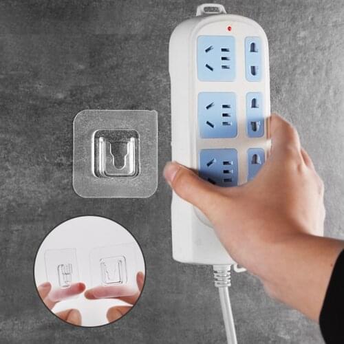 Double-Sided Adhesive Wall Hooks Hanger Strong Transparent Hooks Suction Cup Sucker Wall Storage Holder For Kitchen Bathroom