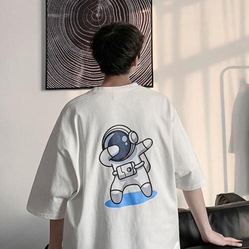 Men Fashion Print T Shirts Summer Short Sleeve Cute Anime Shirt Male Casual Letter Loose Oversized T Shirt Kawaii Clothing