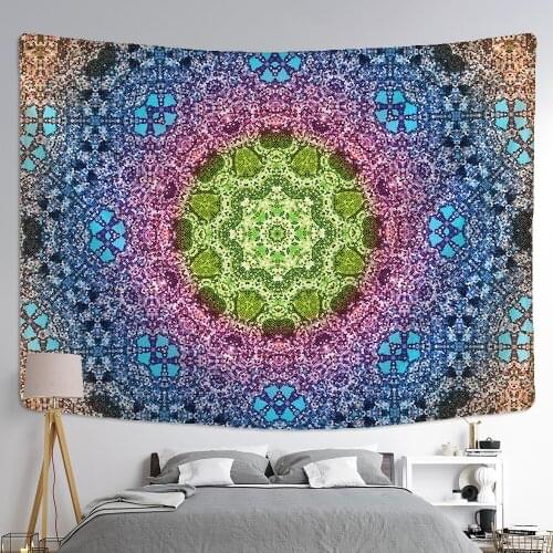 Indian Mandala Tapestry Wall Hanging Bohemian Sleeping Pad Sandy Beach Throw Rug Blanket Camping Tent Travel Mattress