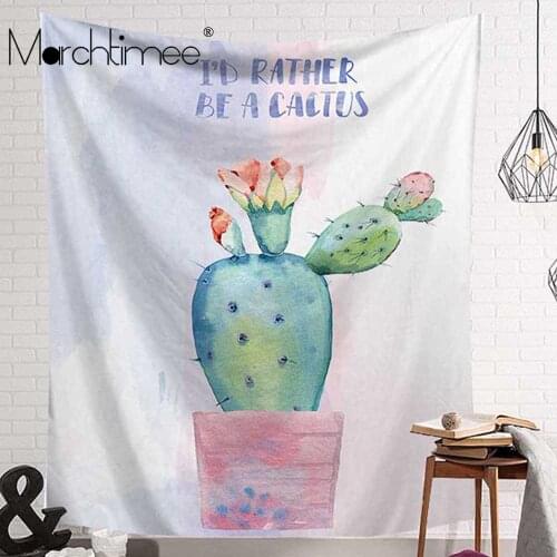Beautiful Inside Tapestry Cactus Water Color Hanging Wall Mandala Bohemian Landscape Wallpaper Tapestry Wall Art Shawl Throw Rug