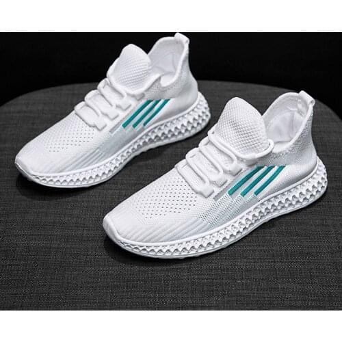2020 White Vulcanized Shoes Sneakers Women Women Casual Shoes Fashion Breathable Walking Mesh Lace Up Flat Shoes Tenis Feminino