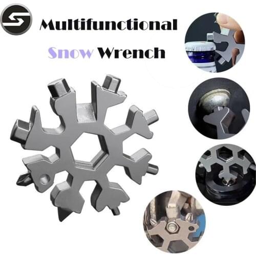 SF 18 In 1 Multifunction Wrench Key Ring Wrench Allen Wrench Corkscrew Outdoor Multifunctional Wrench Socket Wrench Nut Tool