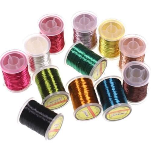 Small Dry Flies Tying Material For Jig Ice Thread Fly Tying Small 0.2mm Ultra Weight Bodies Dubbing Copper Wire for Ribbing