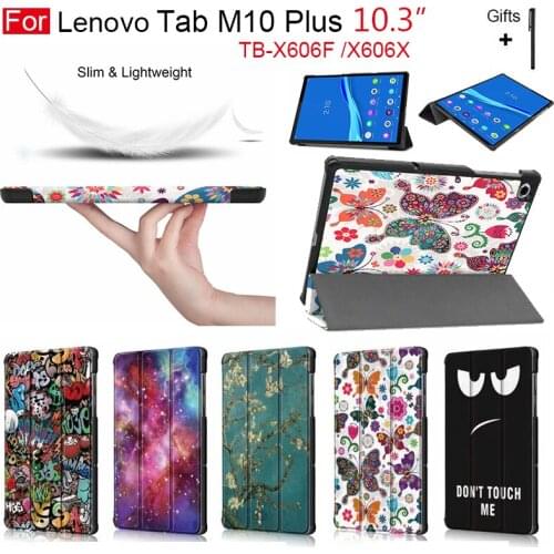 2020 New Case For Lenovo Tab M10 10.3 TB-X606X TB-X606F Cover Funda Tablet Slim Protective Stand Skin Shell +tylus Pen