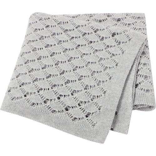 Baby Blankets Knitted Newborn Infant Kids Unisex Sleeping Mat Cover for Stroller Bed Sofa 100*80cm Toddler Outdoor Playing Quilt