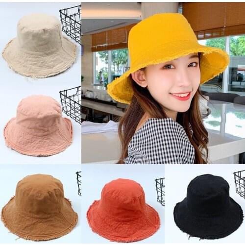 Summer Autumn Fishermans Hat Sun Bucket Hat Unisex Fashion Basin Cotton Caps Hip Hop Men Women Panama Bucket Hat Outdoor Gift